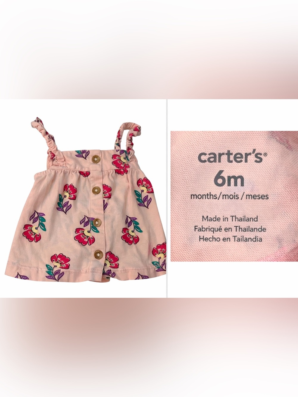 Baby Girl Clothing Bundle – 6 Pieces – Carter’s & OshKosh – 3–6M - Picture 5 of 7